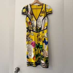 Roberto Cavalli 🦋🍋🌸 Garden of Eden Sheath Baroque Dress